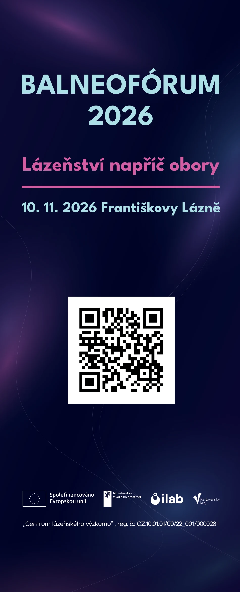Grafika roll-upu Balneofórum 2026