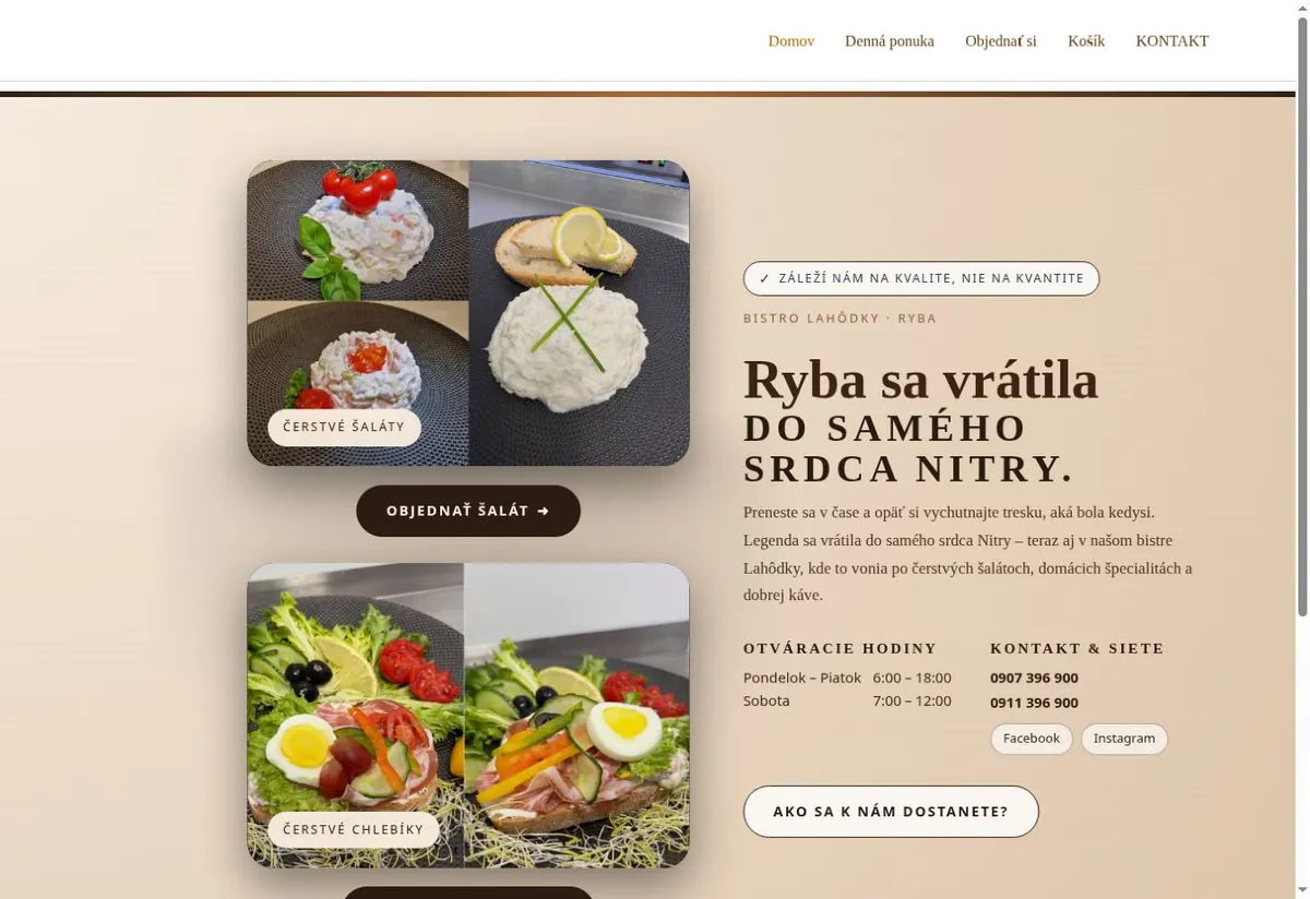 Web Ryba v srdci Nitry